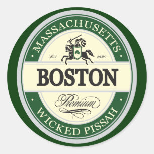 Sticker Rond boston - wicked pissah