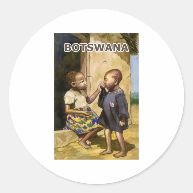 Sticker Rond Botswana (Devant)