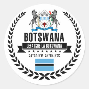 Sticker Rond Botswana