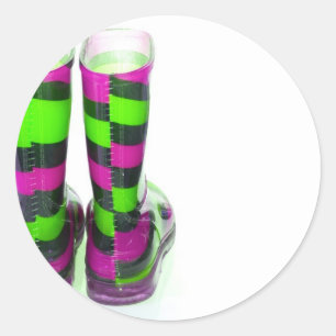 Sticker Rond Bottes d'arc-en-ciel