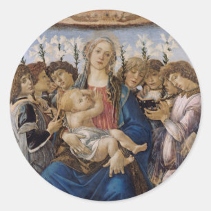 Sticker Rond Botticelli Madonna et son enfant
