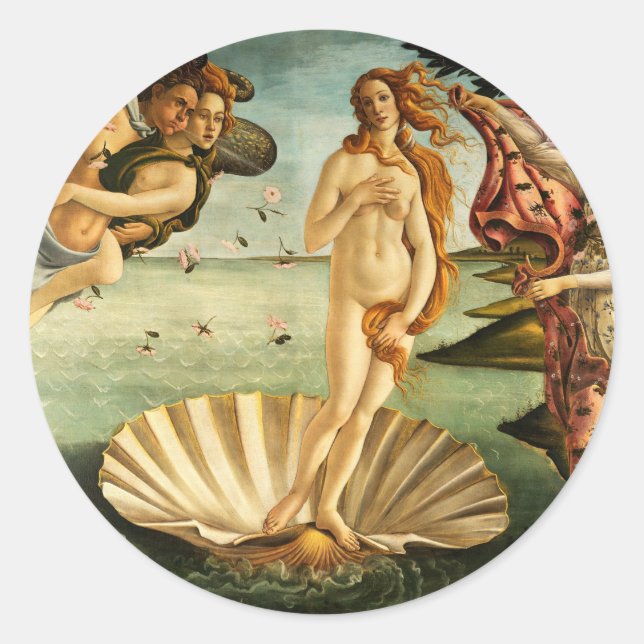 Sticker Rond Botticelli Naissance De La Peinture D'Art Renaissa (Devant)