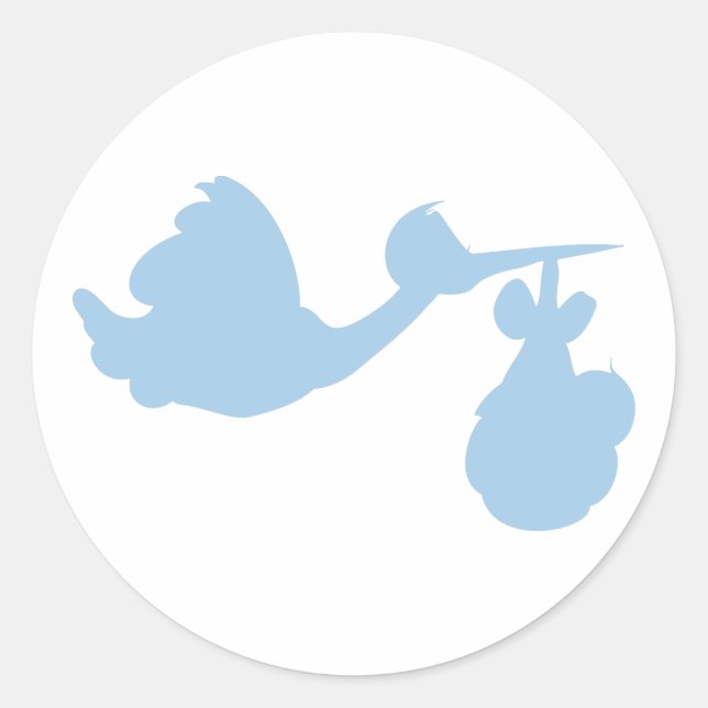 Sticker Rond Bouche avec bébé garçon (Devant)