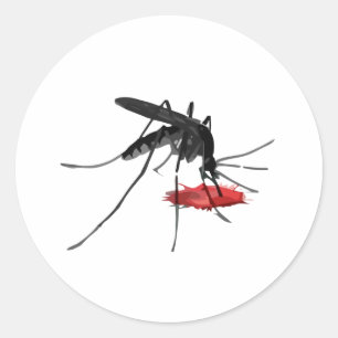 Sticker Rond Bouche de moustiques