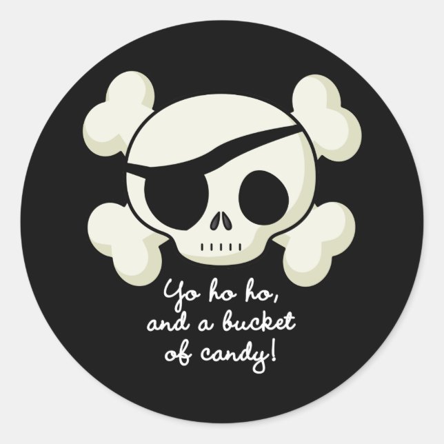 Sticker Rond Bouche de pirate de bonbon (Devant)