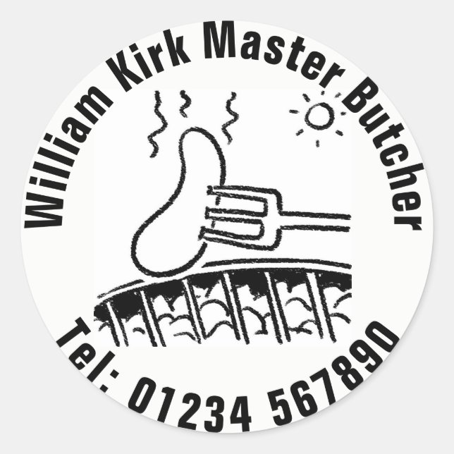 Sticker Rond Boucher maître (Devant)