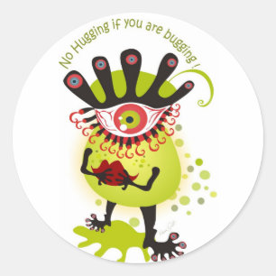 Sticker Rond Bouchon de grippe