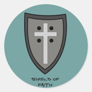 Sticker Rond Bouclier de foi