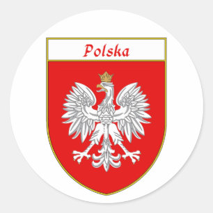 Sticker Rond Bouclier de Polska Eagle
