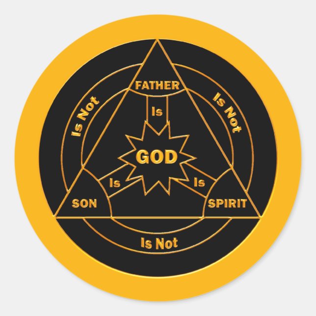 Sticker Rond Bouclier de trinité (Devant)