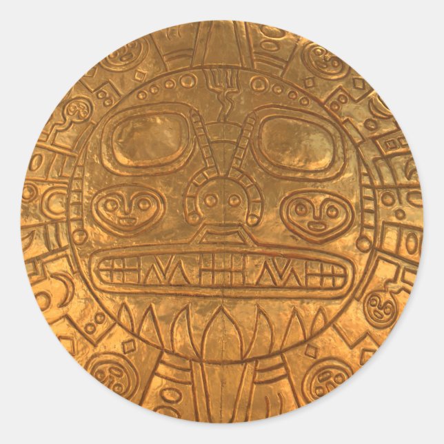 Sticker Rond Bouclier inca (Devant)