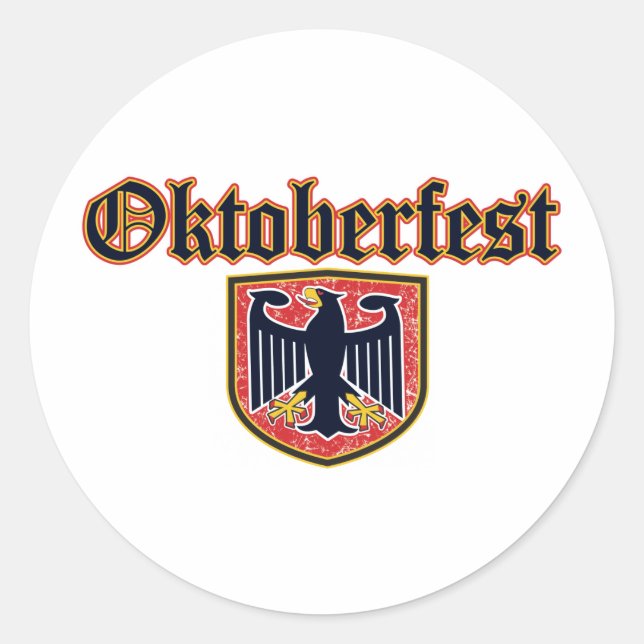 Sticker Rond Bouclier Oktoberfest (Devant)