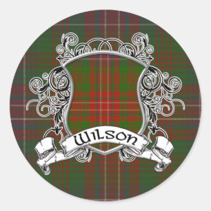 Sticker Rond Bouclier Tartan Wilson