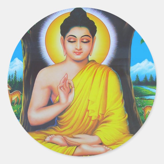 Sticker Rond Bouddha (Devant)