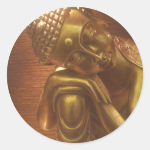 Sticker Rond Bouddha de sommeil