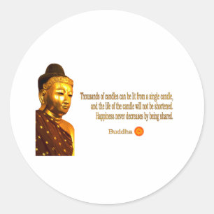 Sticker Rond Bouddha ~ Des Milliers De Bougies Peuvent Être Écl