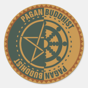 Sticker Rond Bouddhiste païen