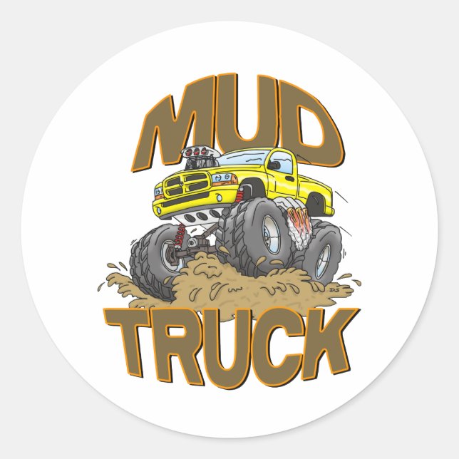 Sticker Rond Boue Truck Dodge (Devant)