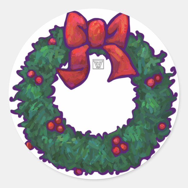 Sticker Rond Boughs de Holly (Devant)