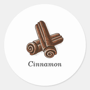 Sticker Rond Bougie corporelle aux herbes de bâtonnets de canne