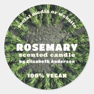 Sticker Rond Bougie de romarin