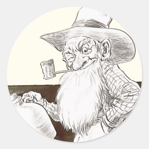 Sticker Rond Bouilleur de contrebande de J P Bernard (sépia)