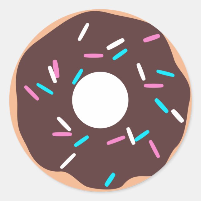 Sticker Rond Bouillie de chocolat avec arroses (Devant)