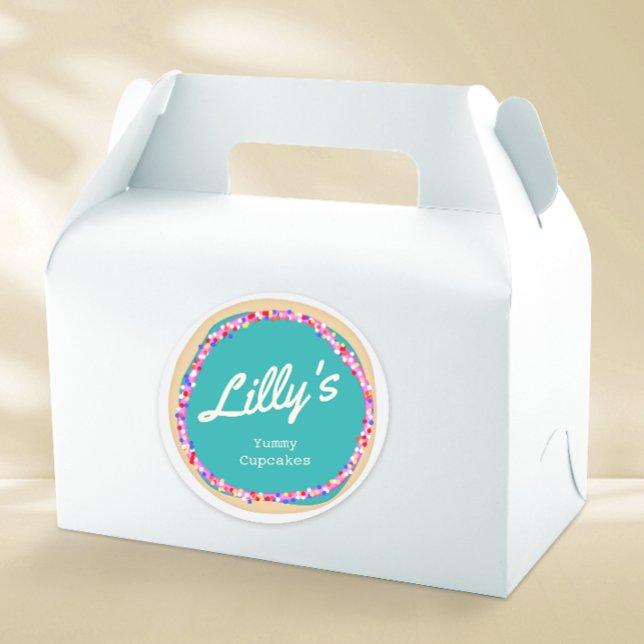 Sticker Rond Boulangerie customisée Cupcake personnalisé (Créateur téléchargé)
