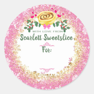 Sticker Rond Boulangerie de cannelle de Noël à