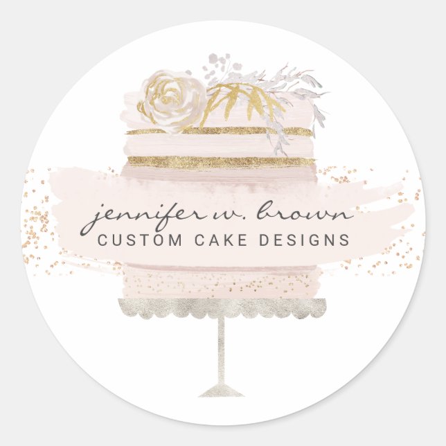 Sticker Rond Boulangerie de gâteaux sur mesure (Devant)