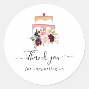 Sticker Rond boulangerie fleurie