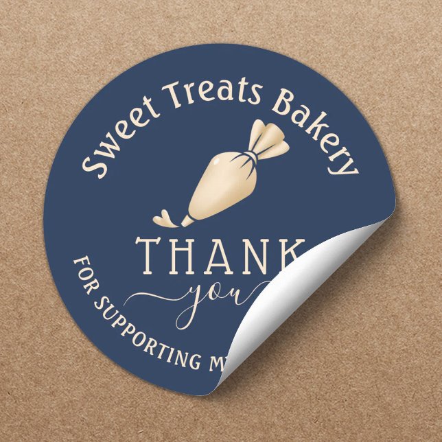 Sticker Rond Boulangerie Merci Pour Votre Commande Moderne Mari (Créateur téléchargé)
