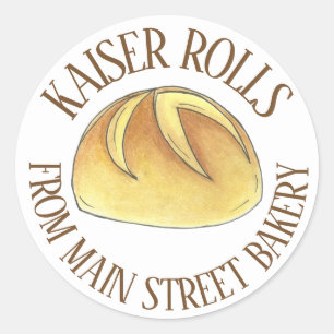 Sticker Rond Boulangerie Pain Kaiser Rolls Fraîche Maison