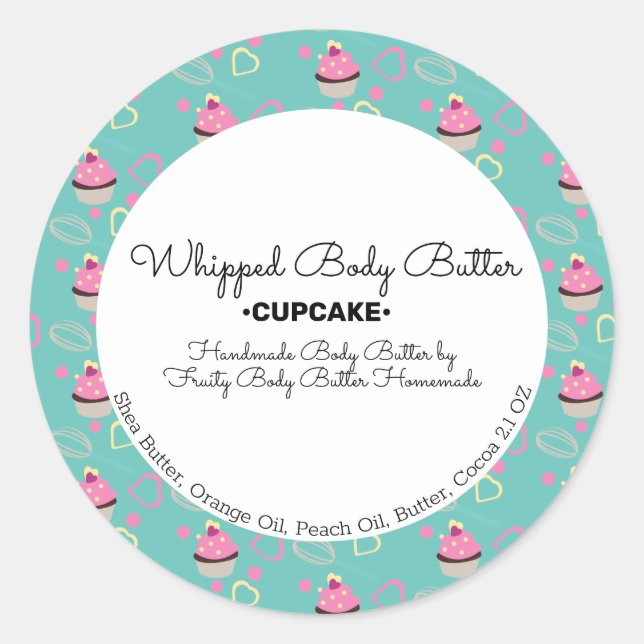 Sticker Rond Boulangerie Parfum Bain Marque Emballage (Devant)