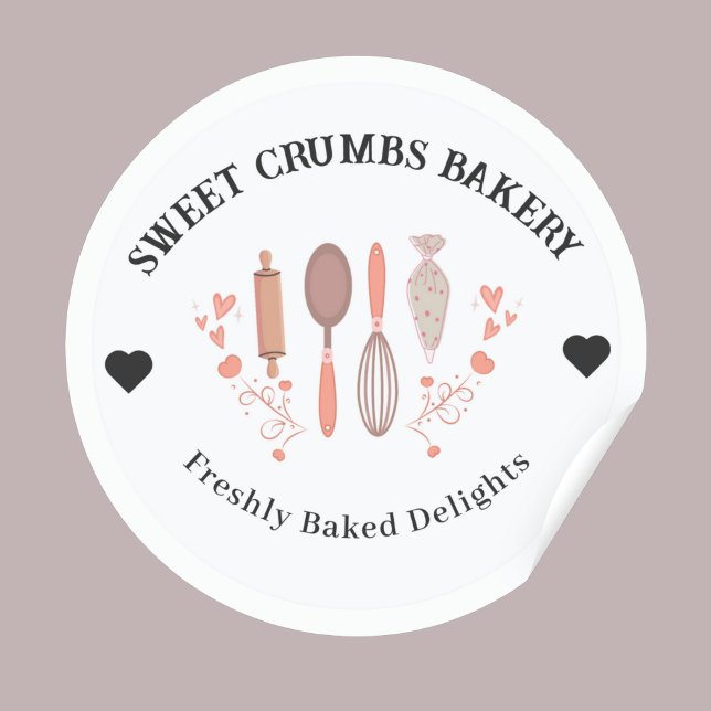 Sticker Rond  Boulangerie Pâtissier Ustensiles de cuisine  (Créateur téléchargé)