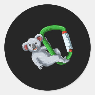 Sticker Rond Bouldering Rock Climbing Carabiner Koala 