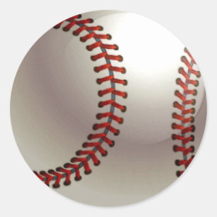 Sticker Rond Boule de base-ball