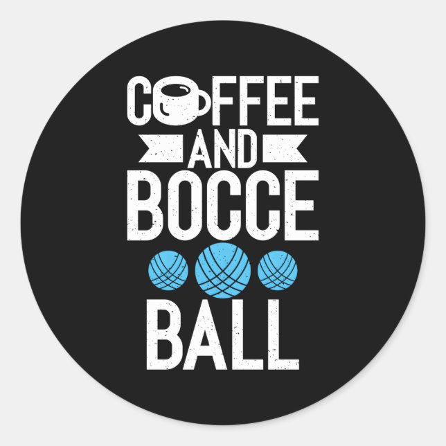 Sticker Rond Boule De Café Et Bocce (Devant)