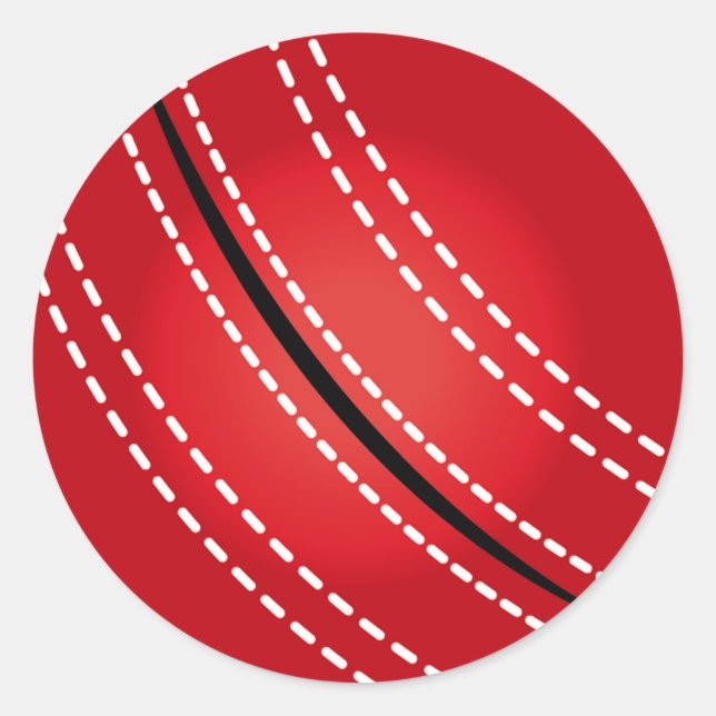 Sticker Rond Boule de cricket (Devant)