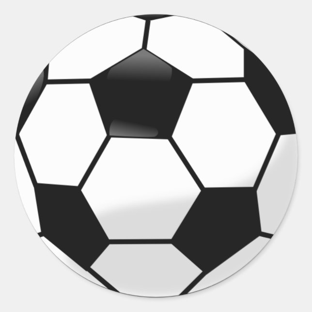 Sticker Rond Boule de football (Devant)