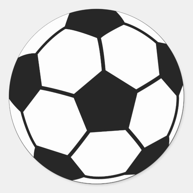 Sticker Rond Boule de football (Devant)
