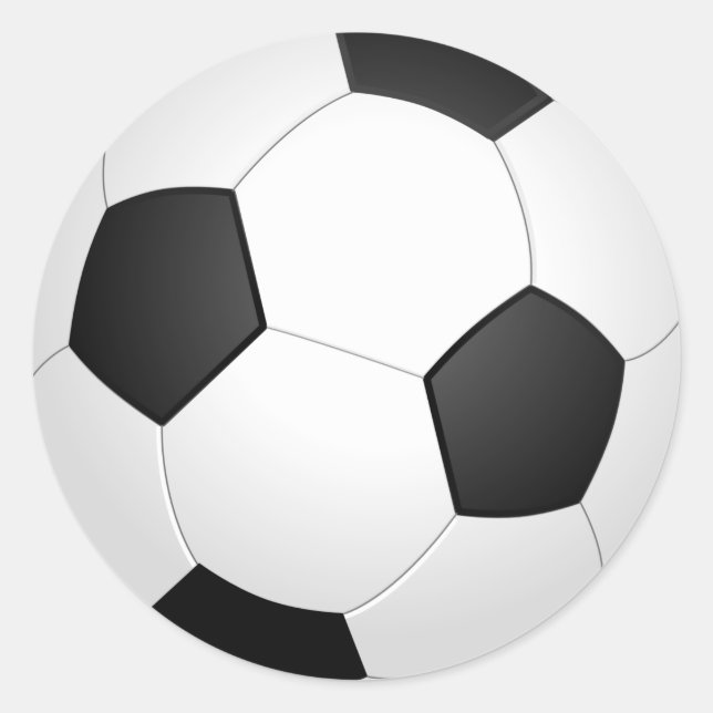 Sticker Rond Boule de football (Devant)