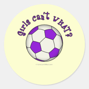 Sticker Rond Boule de football en violet