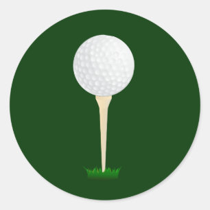Sticker Rond Boule de golf à Tee