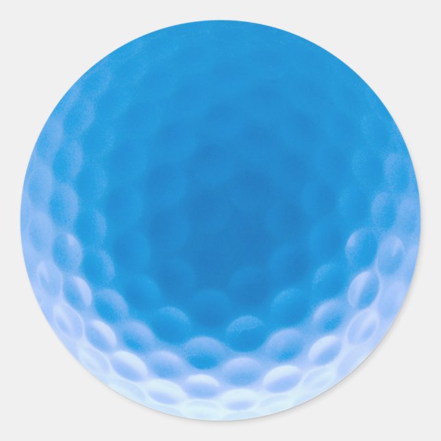 Sticker Rond Boule de golf Texture Dimples Arctic Blue (Devant)