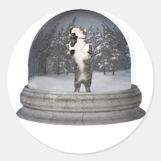 Sticker Rond Boule de neige (Devant)