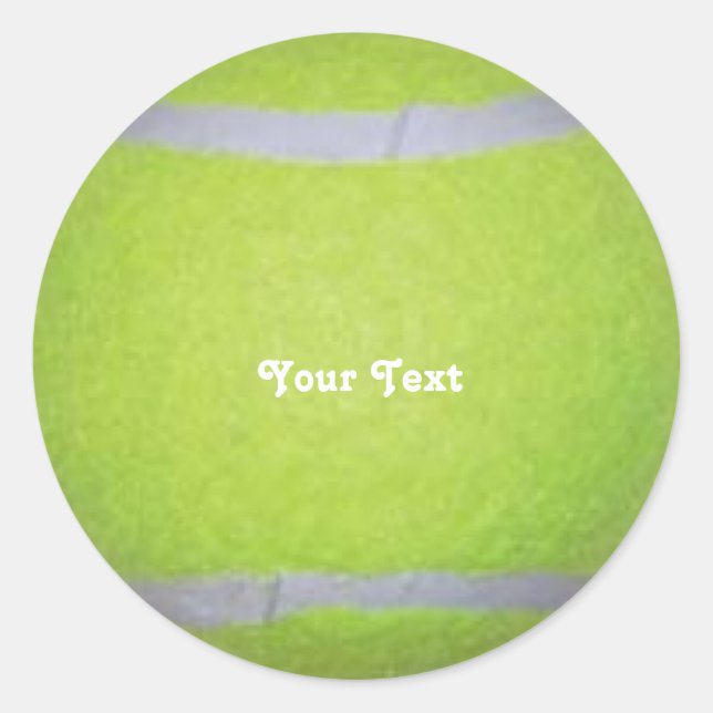 Sticker Rond Boule de tennis personnalisée (Devant)