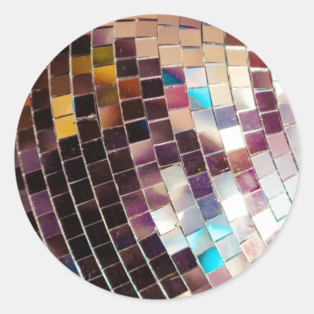 Sticker Rond Boule Disco (Devant)