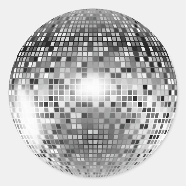 Sticker Rond Boule Disco (Devant)