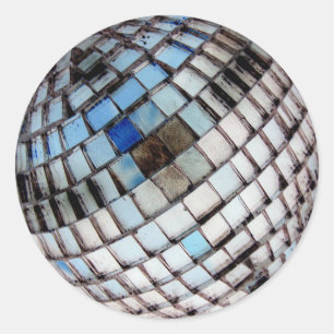 Sticker Rond Boule Disco Miroir Métal